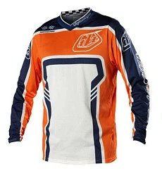 Troy Lee Designs GP Air Factory джерси, оранжево-бело-синий