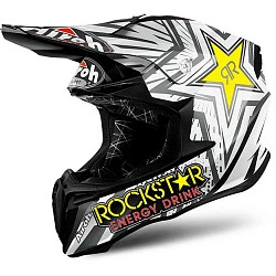 Airoh Twist Rockstar шлем внедорожный, бело-черно-желтый