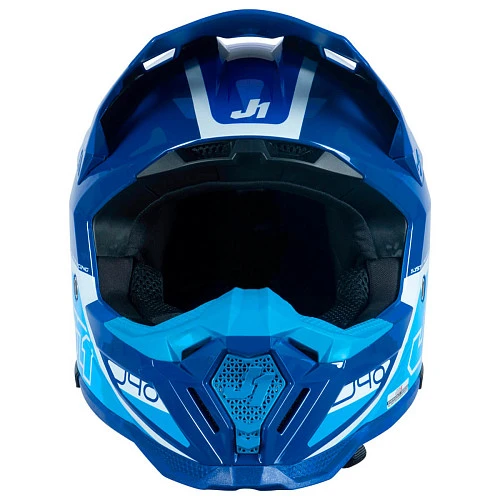 Just1 J40 Flash White Blue шлем кроссовый, бело-синий