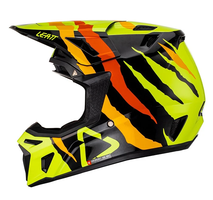Leatt Kit Moto 8.5 V23 Citrus Tiger шлем кроссовый + Velocity 5.5 мотоочки