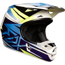 Fox Racing V1 Costa шлем кроссовый, желто-синий