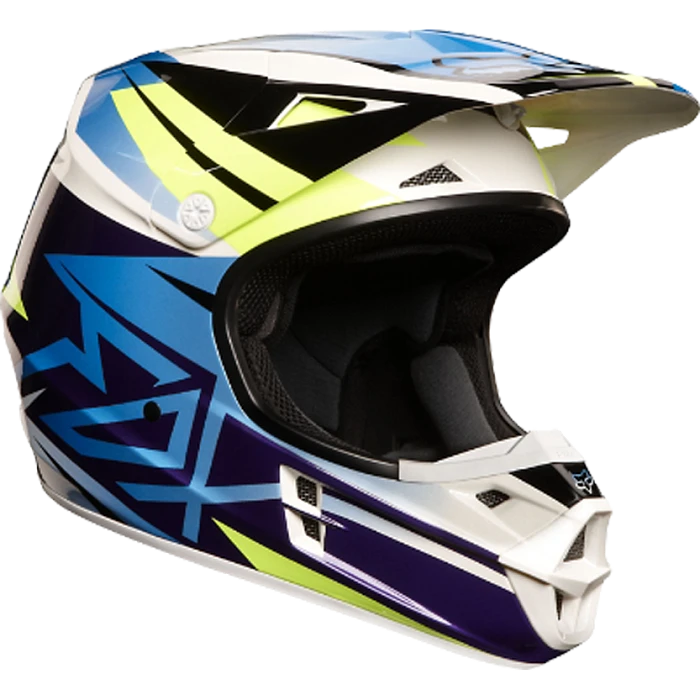 Fox Racing V1 Costa шлем кроссовый, желто-синий
