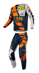 Fox Racing 180 Sayak 2018 комплект, черно-оранжево-серый