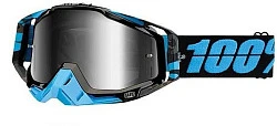 100% Racecraft Acid Nam/Mirror Silver Lens мотоочки, черно-синий, зеркальная серебристая линза
