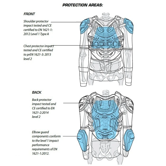 Leatt Body Protector 5.5 моточерепаха, белый