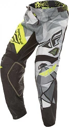 Fly Racing Kinetic Crux 2017 мотоштаны, черно-желто-серый
