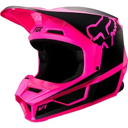 Fox Racing V1 Przm 2019 Black/Pink шлем кроссовый