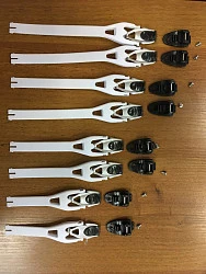 Fox Comp 5/5Y/3Y Buckle/Strap Kit стрепы к мотоботам с застежками, белый (8 шт.)