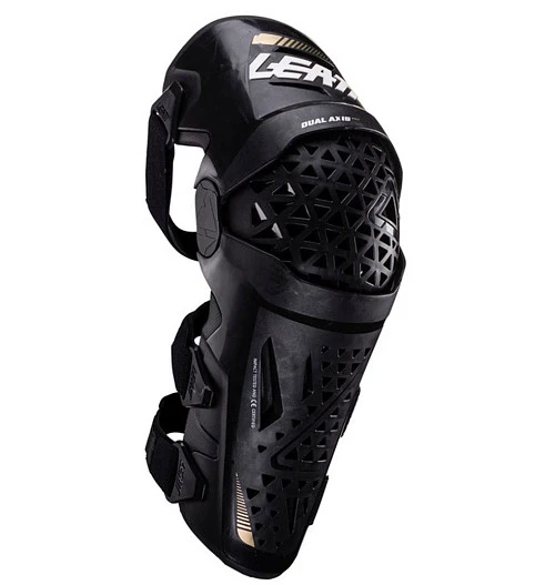 Leatt Dual Axis Pro Black шарнирные наколенники, черный