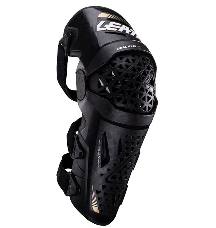 Leatt Dual Axis Pro Black шарнирные наколенники, черный