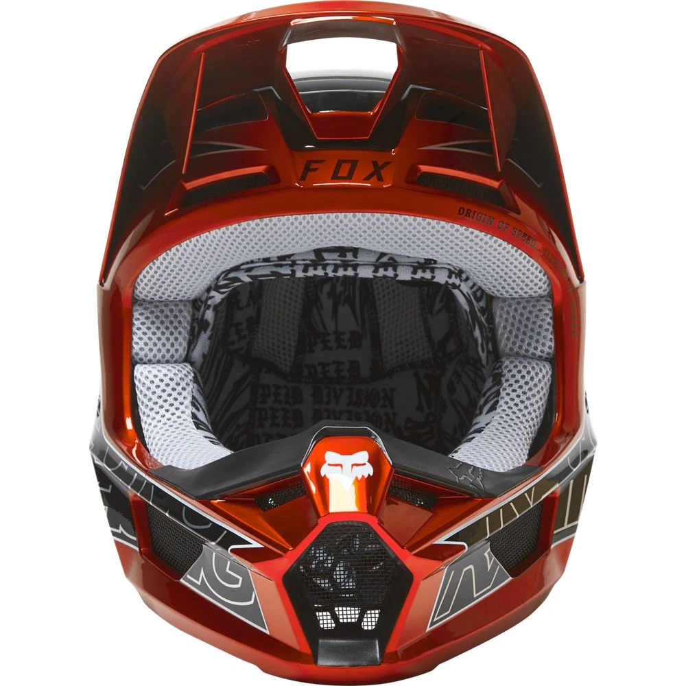 Fox Racing V1 Peril 2022 Flow Red шлем кроссовый
