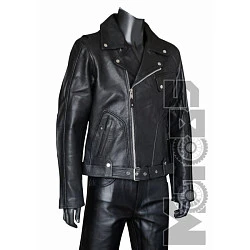 First M282 Куртка косуха мужская кожаная, черный, XS-3XL