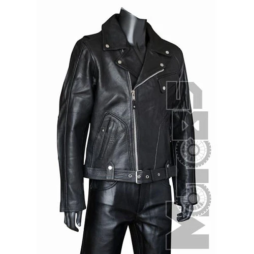 First M282 Куртка косуха мужская кожаная, черный, XS-3XL