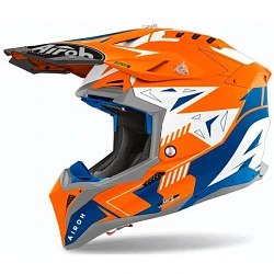 Airoh Aviator 3 Spin Orange Fluo Matt шлем внедорожный