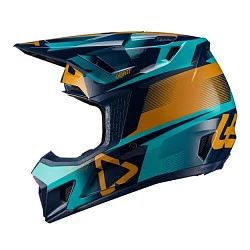 Leatt Kit Moto 7.5 V21 Blue шлем кроссовый + Velocity 4.5 мотоочки