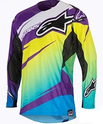 Alpinestars Techstar Venom джерси, зелено-сине-бордовый