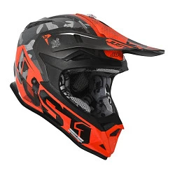 Just1 J32 Pro Swat Camo Orange Fluo шлем детский, оранжево-черный