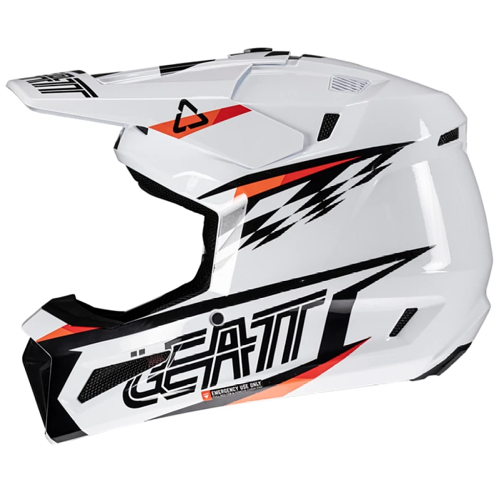 Leatt Kit Moto 3.5 V25 White шлем кроссовый + Vizion 3.5 мотоочки, белый