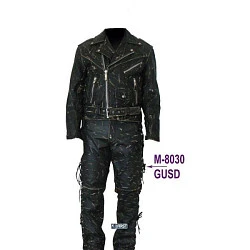 First M8030GUSD Кожаные штаны с зарубками