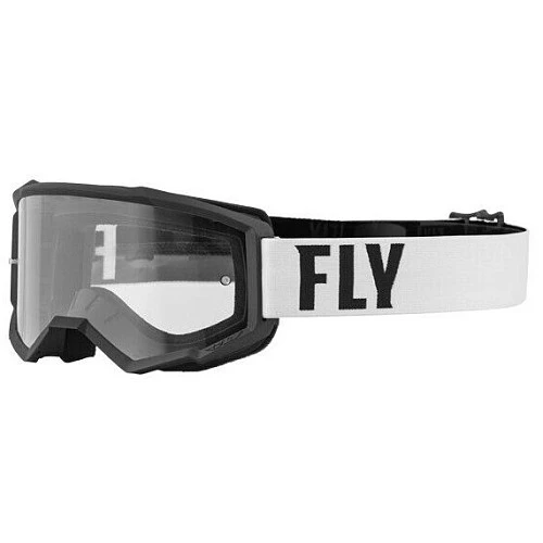 Fly Racing Focus 2022 мотоочки подростковые,  черный-белый