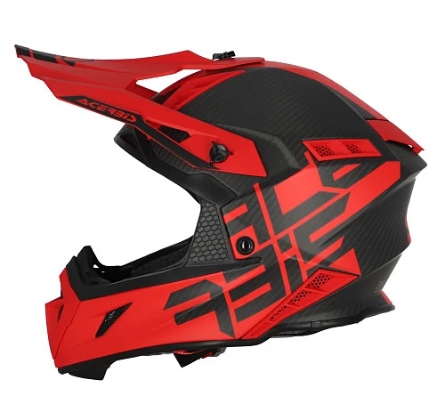 Acerbis Steel Carbon Red шлем внедорожный