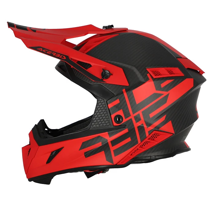 Acerbis Steel Carbon Red шлем внедорожный