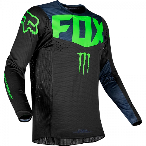Fox Racing 360 PC джерси, сине-черно-салатовый