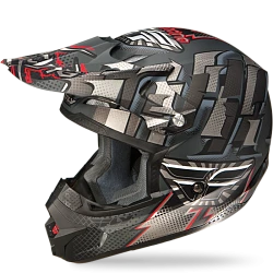 Fly Racing Kinetic Dash шлем подростковый, черно-серебристый матовый