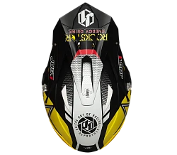 Just1 J39 Rockstar шлем кроссовый, черно-бело-желтый