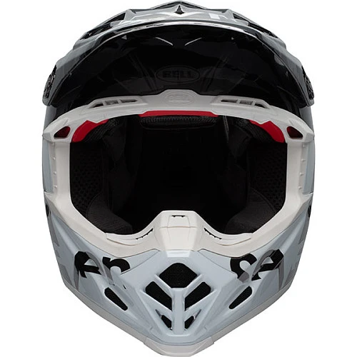 Bell Moto-9 Flex Seven Zone Gloss Black White Chrome шлем кроссовый