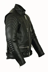 First  T-3 ZO Куртка мужская кожаная Терминатор, черный, XS-3XL