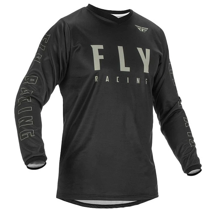 Fly Racing F-16 2022 джерси подростковая, черно-серый