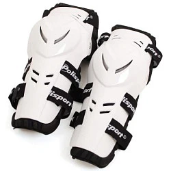 Polisport наколенники подростковые, налокотники взрослые, белый
