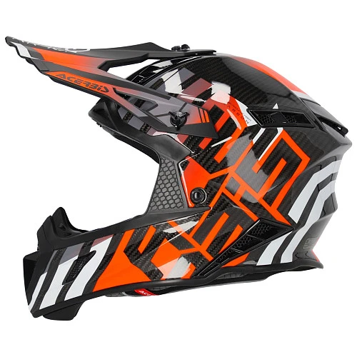 Acerbis Steel Carbon 22-06 Black/Orange, шлем внедорожный, черно-оранжевый