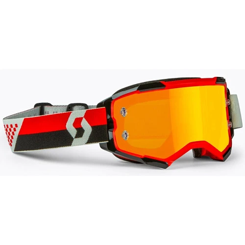 Scott Fury Red/Black/Orange Chrome Lens мотоочки