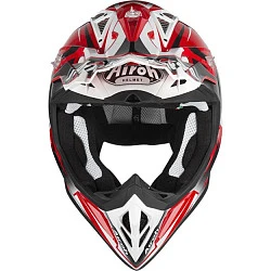Airoh Aviator 2.3 шлем внедорожный, красно-бело-черный