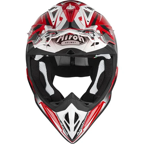 Airoh Aviator 2.3 шлем внедорожный, красно-бело-черный