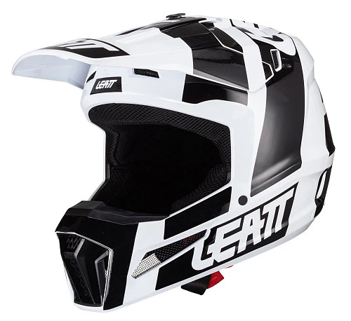 Leatt Kit Moto 3.5 V24 Black/White шлем кроссовый + Velocity 4.5 мотоочки