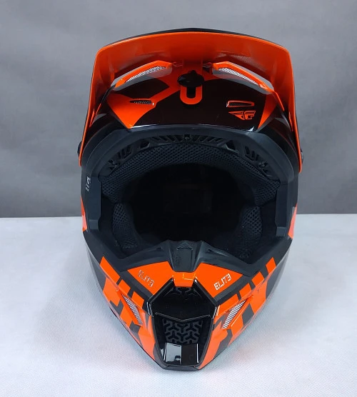 Fly Racing Elite Vigilant шлем кроссовый подростковый, оранжево-черный (уценка)