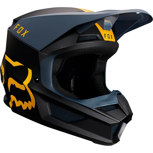 Fox Racing V1 Mata 2019 шлем кроссовый, черно-желтый