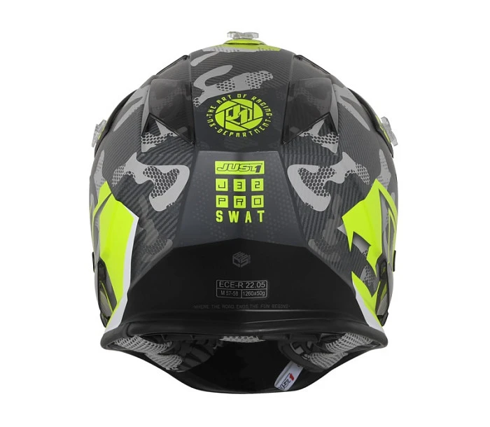 Just1 J32 Pro Swat Camo Yellow Fluo шлем детский, желто-черный