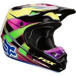 Fox Racing V1 Race шлем кроссовый, розово-желтый