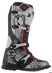 Мотоботы No Fear Moto-X Attack Energy (черно-белые)