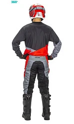 Fly Racing F-16 2019 комплект подростковый, красно-черно-серый