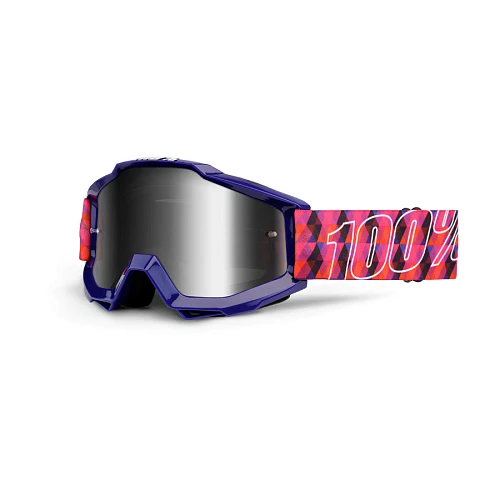 100% Accuri Sultan мотоочки, розово-фиолетовый, серебристая зеркальная линза