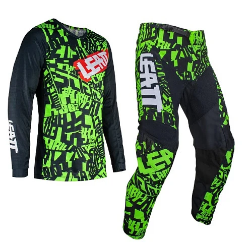 Leatt 3.5 Ride Kit 2024 Lime комплект мотоштаны + джерси
