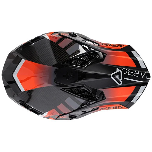 Acerbis Steel Carbon 22-06 Black/Orange, шлем внедорожный, черно-оранжевый