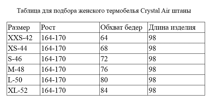 Hyperlook Crystal Air термобелье охлаждающее женское, штаны, черный