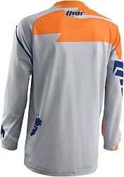 Thor Phase Vented джерси, серо-оранжевый