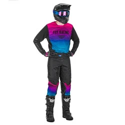 Fly Racing Kinetic K121 S.E. 2021 комплект, черно-розово-синий